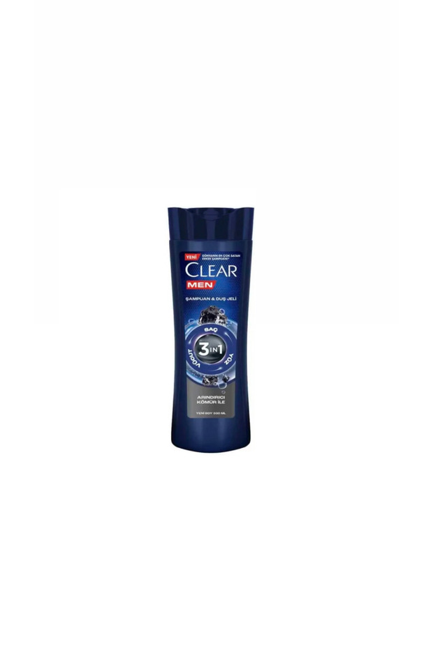 Clear şampuan&duş jeli 3in1 kömürlü 330 ml - 1