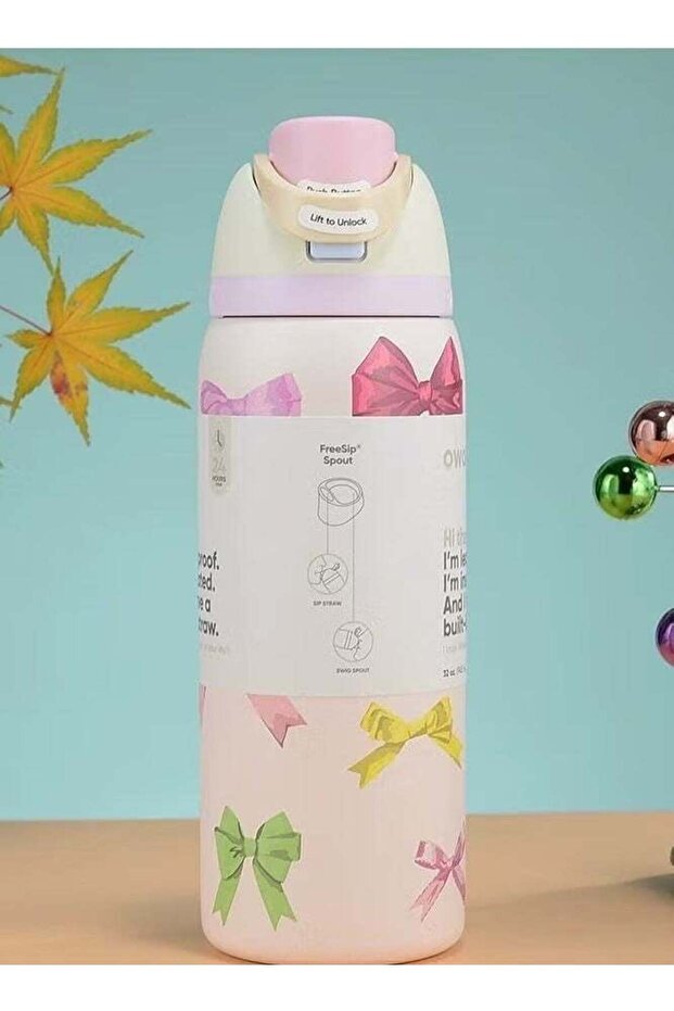 Freesip Insulated Stainless Steel Water Bottle With Straw For Sports And Travel, BPA-Free, LIM