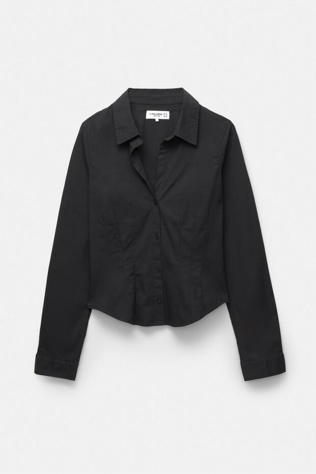 Dar kesim pensli gömlek - 6