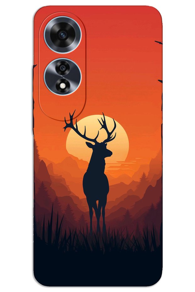 Oppo A60 Case Hd Pattern Printed Back Cover - Deer