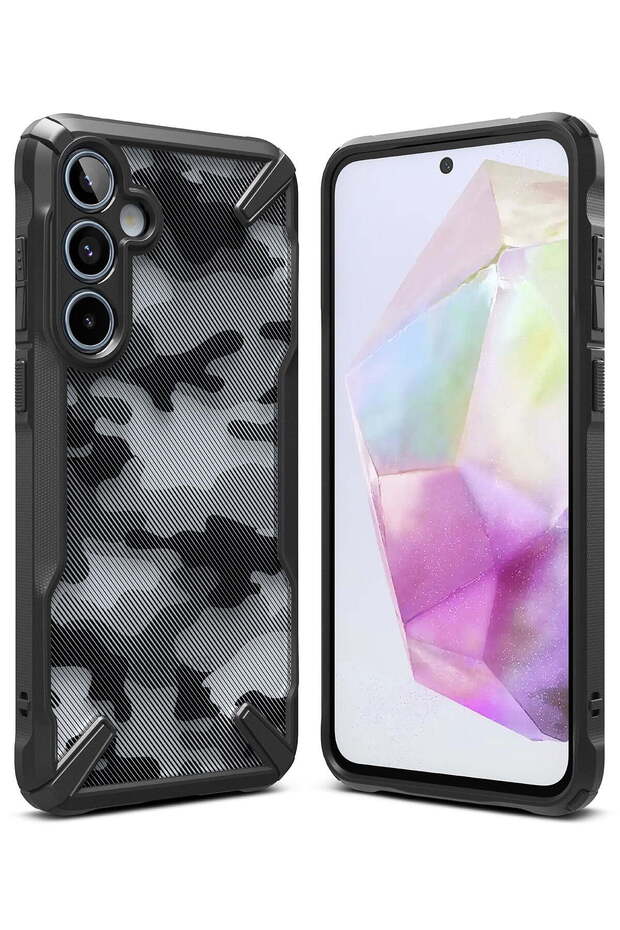 Samsung Galaxy A35 5G Fusion X Design Series Case Cover - Camo Black