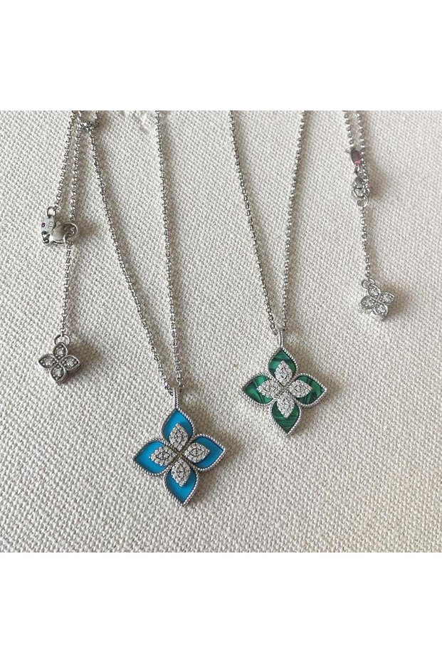 Clover Enamel Double Steel Necklace