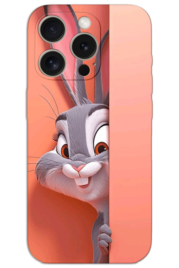غطاء خلفي مطبوع بنمط HD لهاتف iPhone 15 Pro - BugsBunny 2