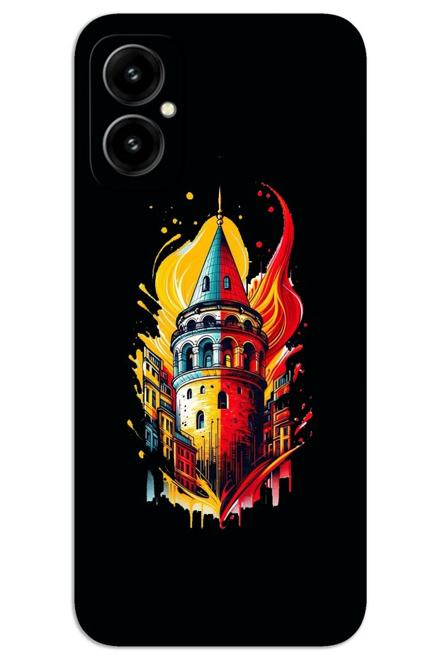Omix X5 Case Hd Pattern Printed Back Cover - Yellow Red Galata