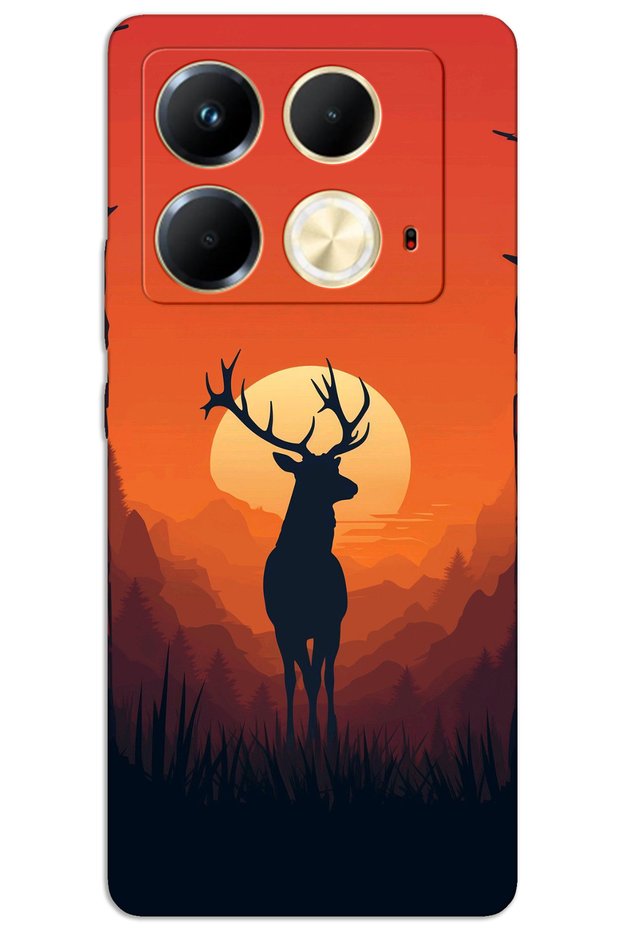 حافظة Infinix Note 40 4G ذات غطاء خلفي مطبوع بنمط HD - غزال