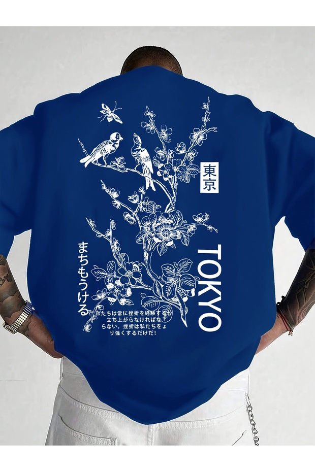 Unisex Tokyo Printed Oversize T-Shirt