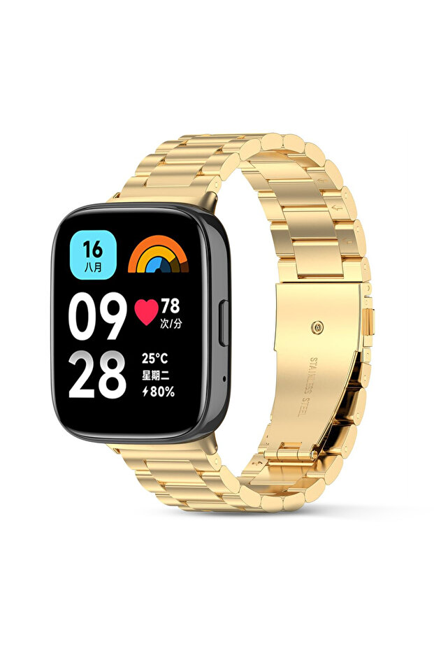 Redmi Watch 3 Active/Redmi Watch 3 Lite Band | Metal Watch Strap | Gold