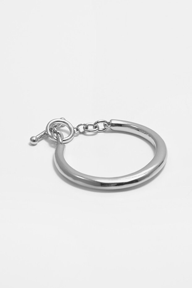 Zincir detaylı kelepçe bileklik - 3