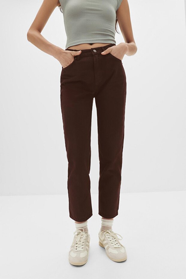 Mom fit yüksek bel jean - 5