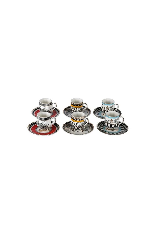 Luckyart Maggey Bone 6Lı Ayaklı Kahve Fıncanı Setı - 1
