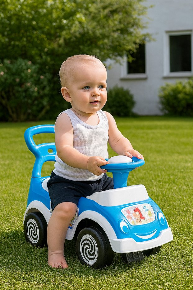 Bultaklı Bin Git My First Car | 12+ Months | 20 kg Capacity Corn Safe Toy Car