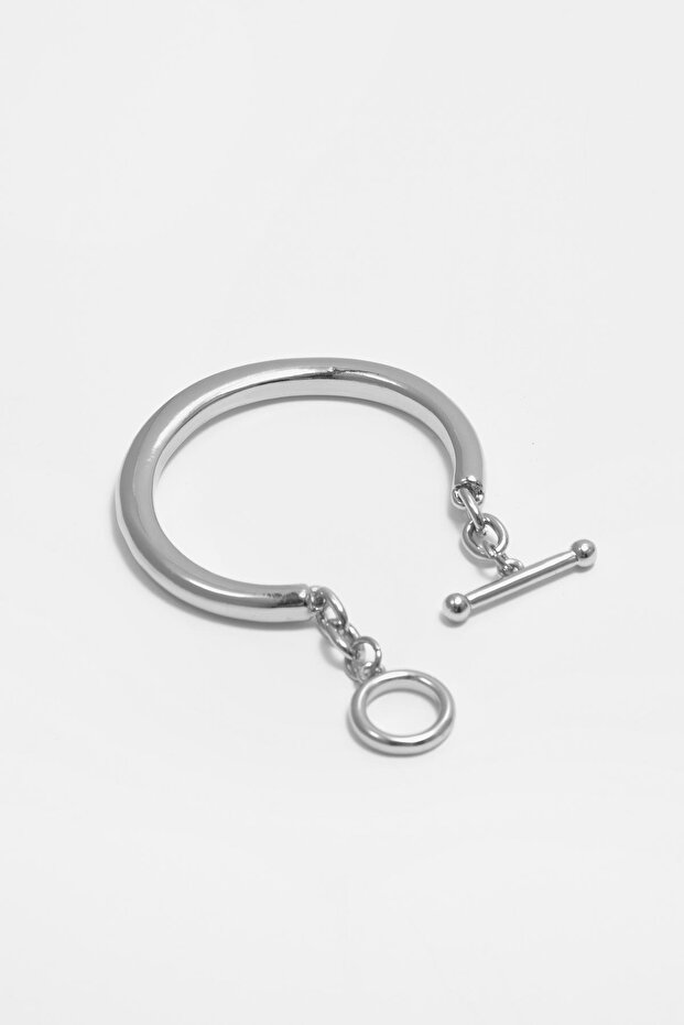 Zincir detaylı kelepçe bileklik - 2