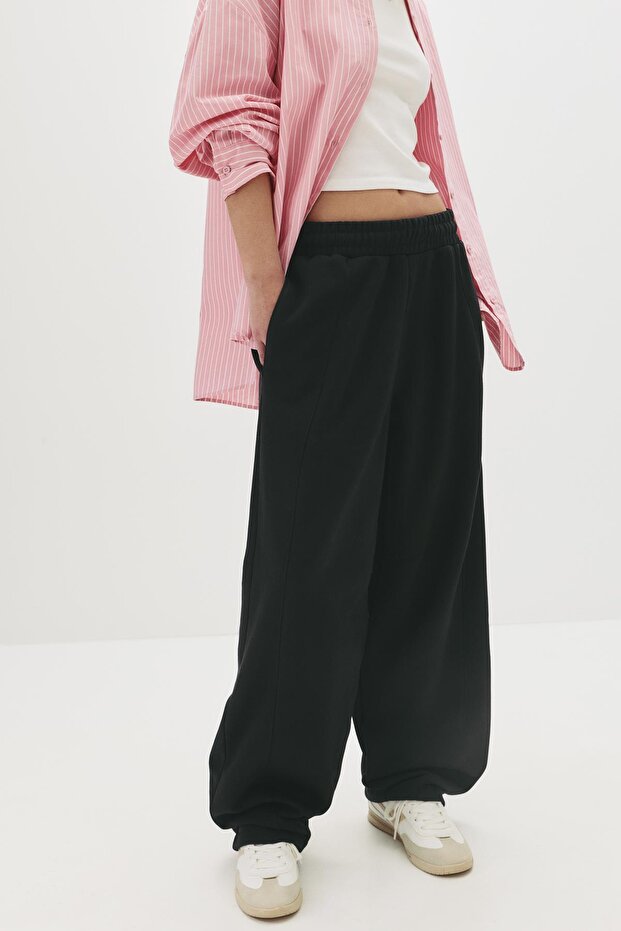 Barrel kesim eşofman pantolon - 3