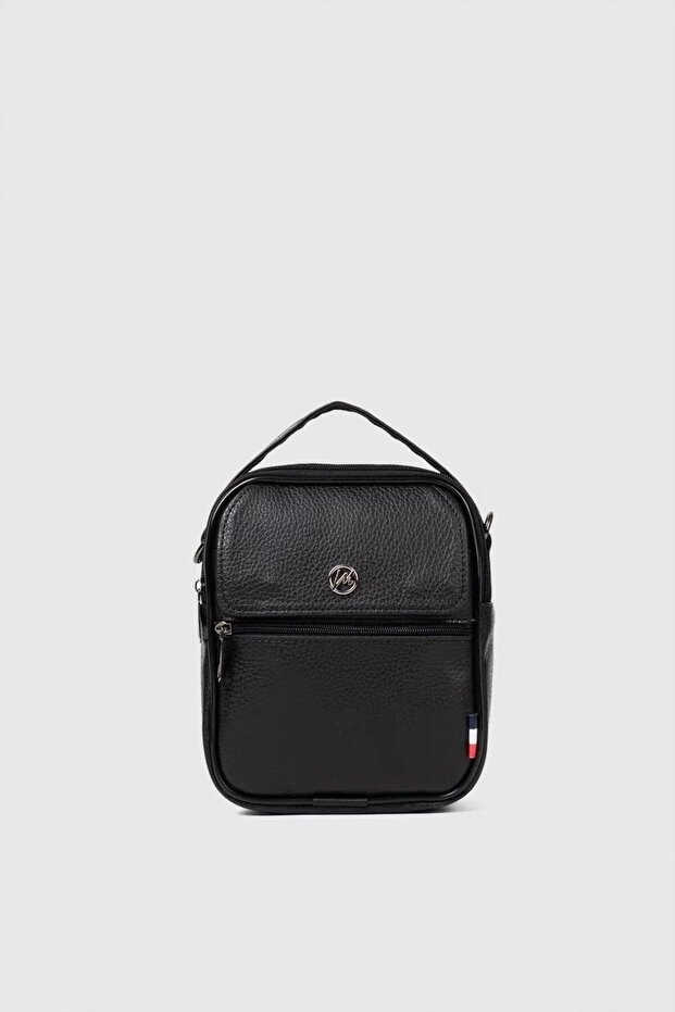 Men's Cross Strap Handbag Black