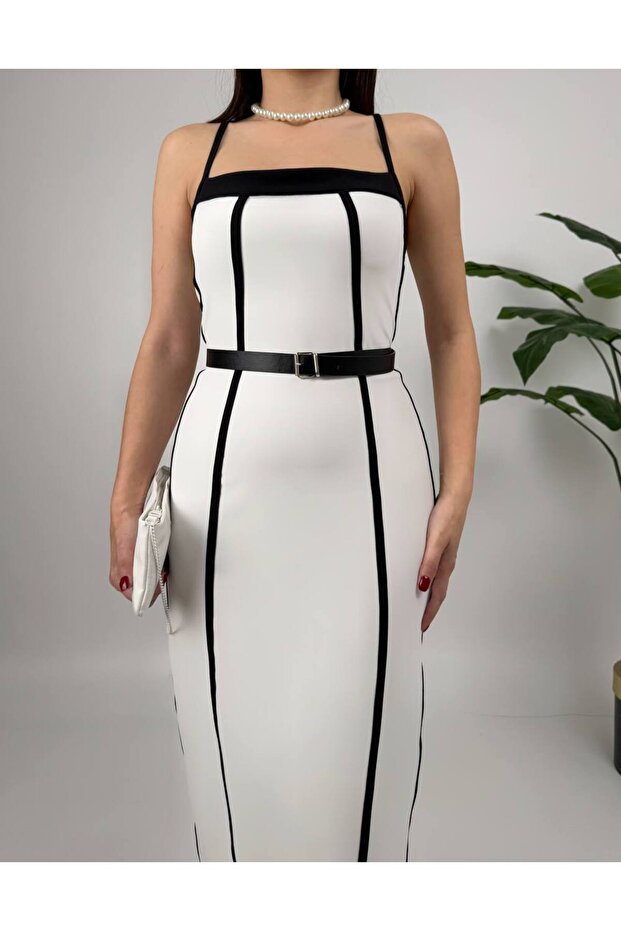 biye detaylı elbise - 3