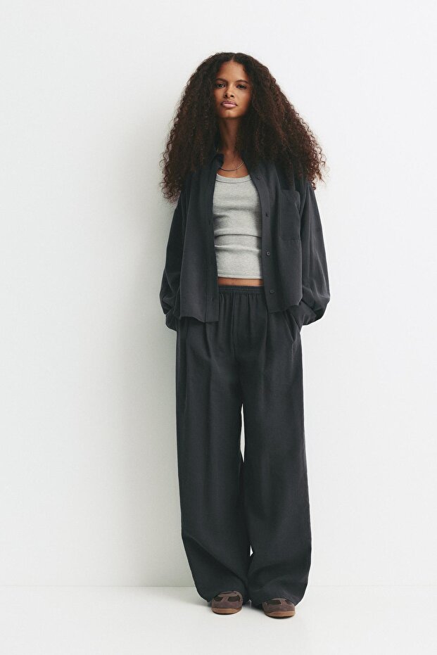 Pilili kumaş pantolon - 1