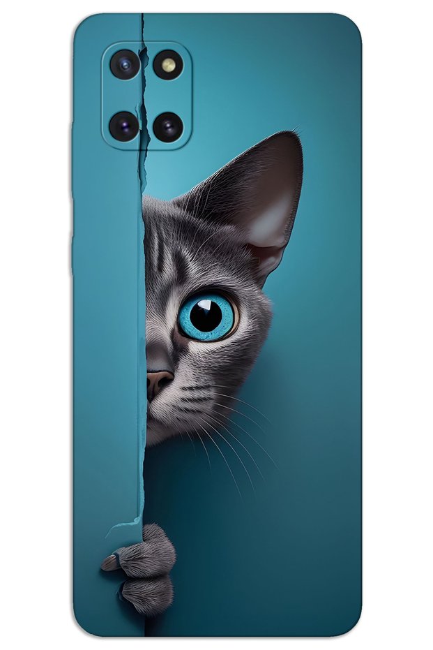 Samsung Galaxy A81 Note 10 Lite Case Hd Pattern Printed Back Cover - Blue Eyed Cat