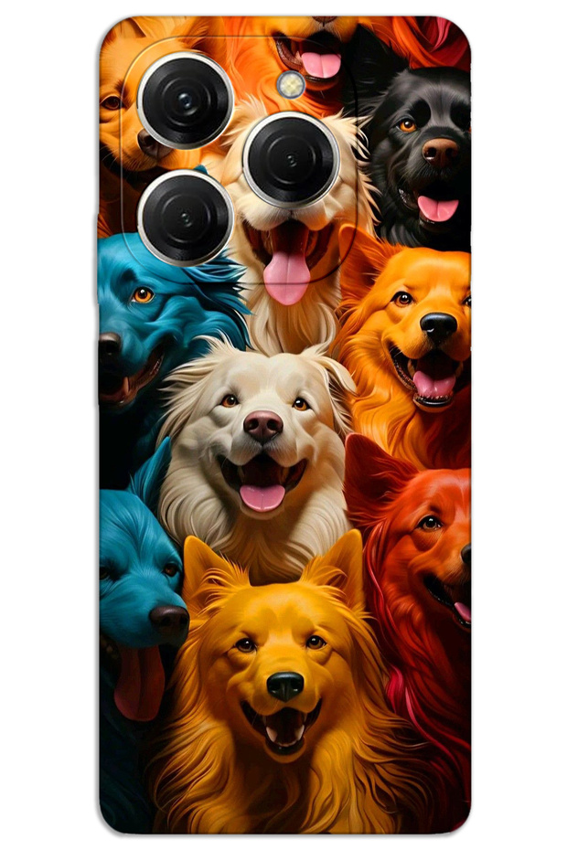 Tecno Spark 20 Pro 5g Case Hd Pattern Printed Back Cover - Colorful Dogs