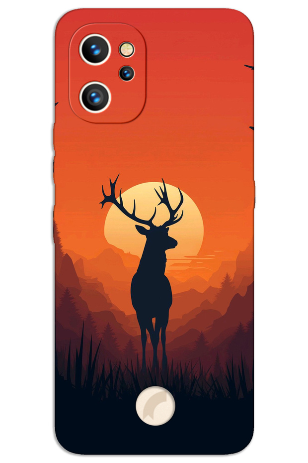 غطاء خلفي مطبوع بنمط HD لهاتف Reeder S19 Max Pro - غزال
