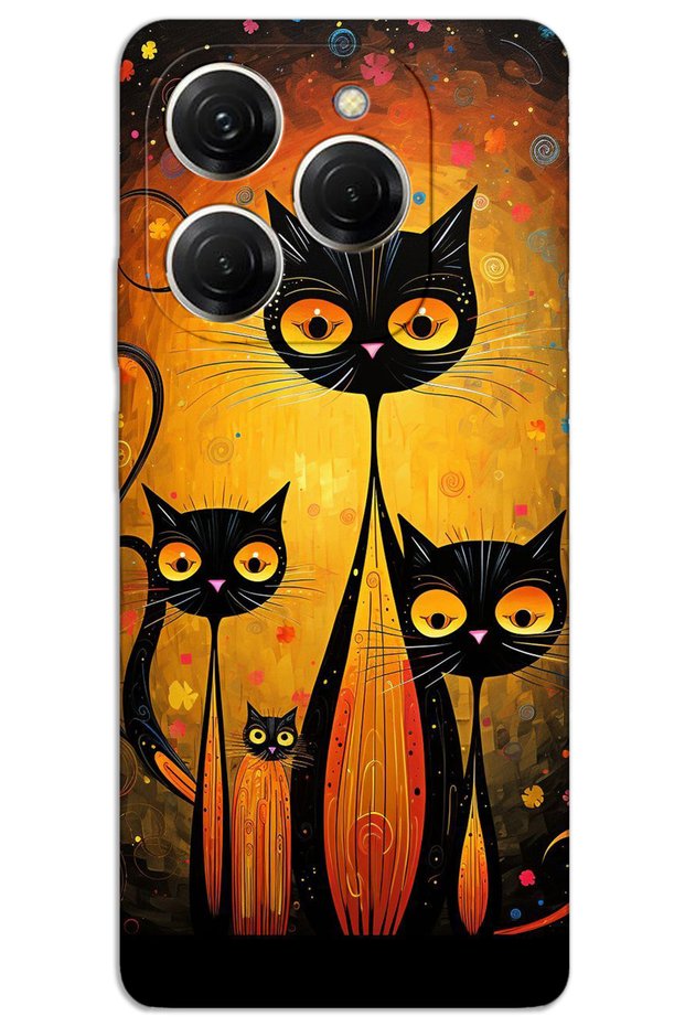 Tecno Spark 20 Pro 5g Case Hd Pattern Printed Back Cover - Cats