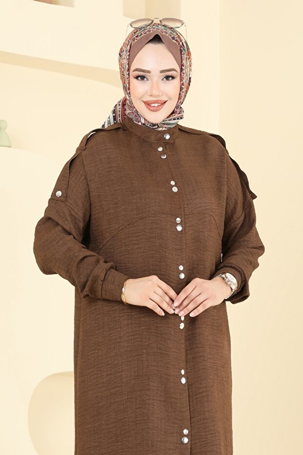 Önü Çıtçıtlı Sofia Takım 442DVL817-MS Kahve - 3