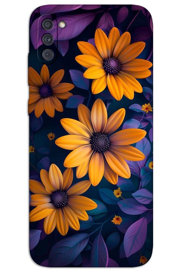 Samsung Galaxy A11 / M11 Case Hd Pattern Printed Back Cover - Yellow Flower