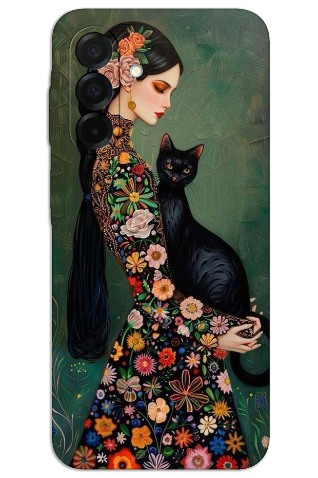 Samsung Galaxy A36 Case Hd Pattern Printed Back Cover - Black Cat