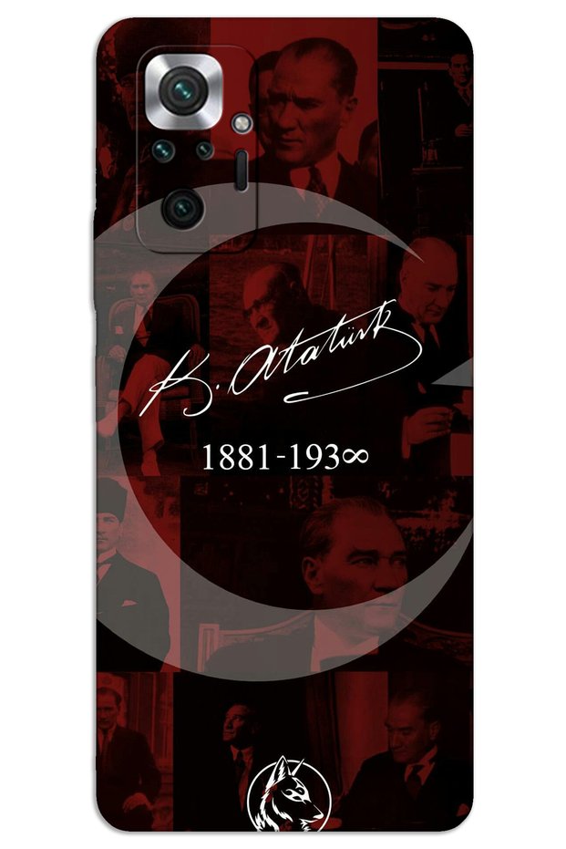 Xiaomi Redmi Note 10 Pro Case Hd Pattern Printed Back Cover - Atatürk Ayyıldız