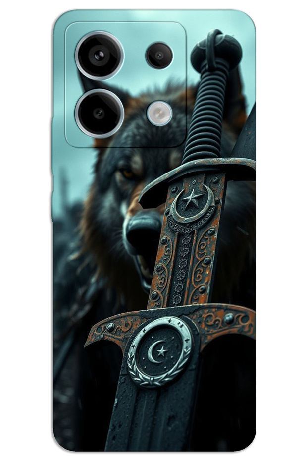 Xiaomi Redmi Note 13 Pro 5g Case Hd Pattern Printed Back Cover - Moon Star Sword