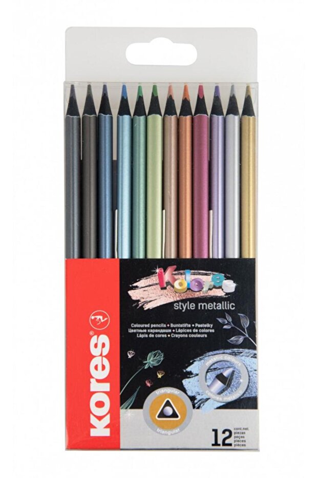 Kores colored pencils, metallic design, triangle - 1