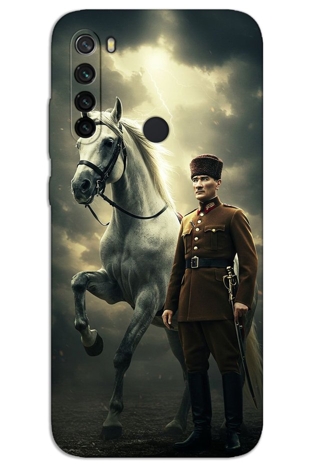 غطاء خلفي مطبوع بنمط HD لهاتف Xiaomi Redmi Note 8 - Atatürk Şimşek