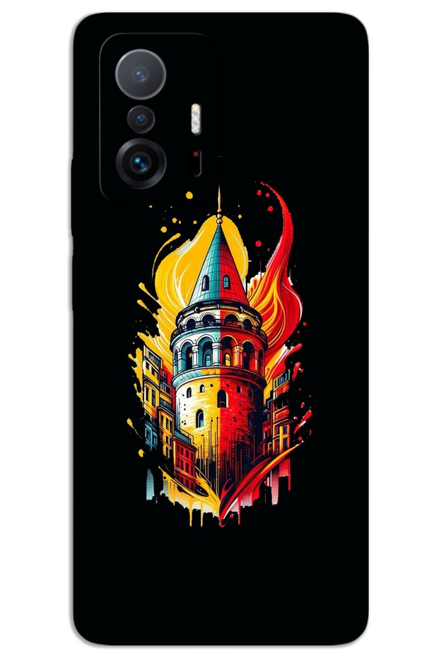 Xiaomi Mi 11t / Mi 11t Pro Case Hd Pattern Printed Back Cover - Yellow Red Galata