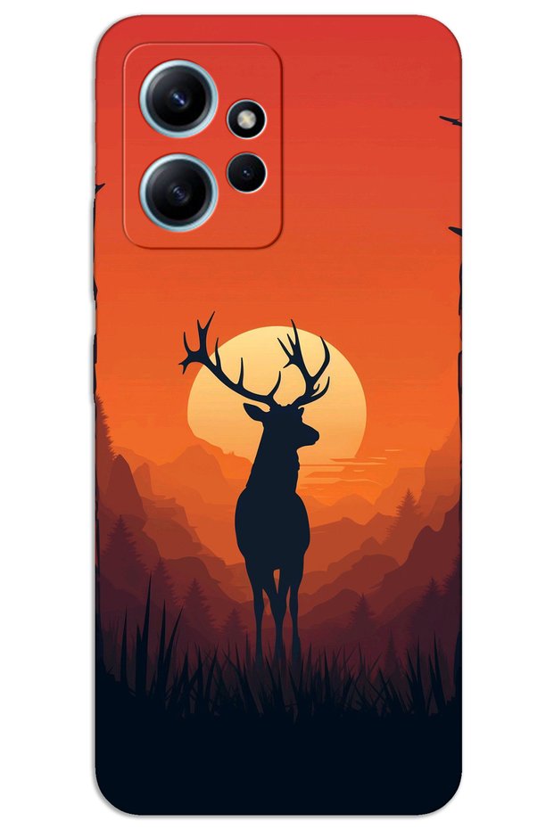 غطاء خلفي مطبوع بنمط HD لهاتف Xiaomi Redmi Note 12 4G - غزال