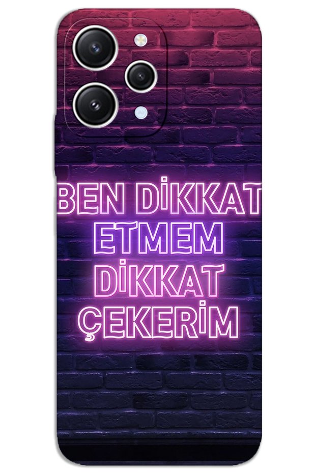 Xiaomi Redmi 12 Case Hd Pattern Printed Back Cover - Attention I'M