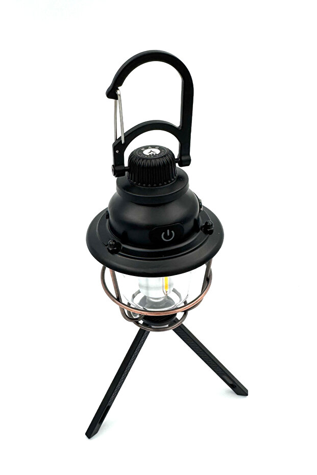 Hag Ayaklı Retro Kamp Lambası Asılabilir Işık Rengi ve Şiddeti Ayarlı Çadır Aydınlatma - 5