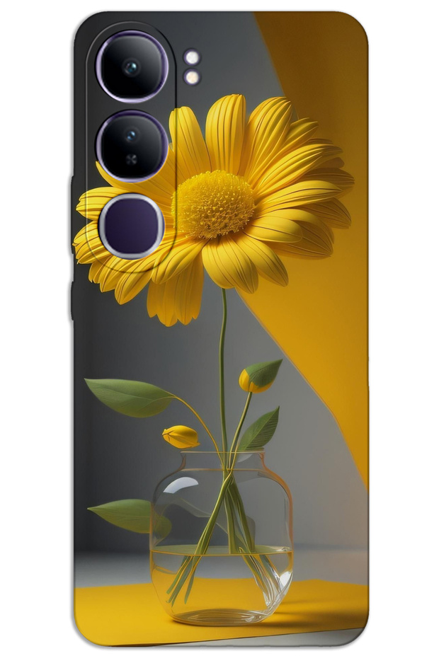 Vivo V40 Lite Case Hd Pattern Printed Back Cover - Fanus Flower