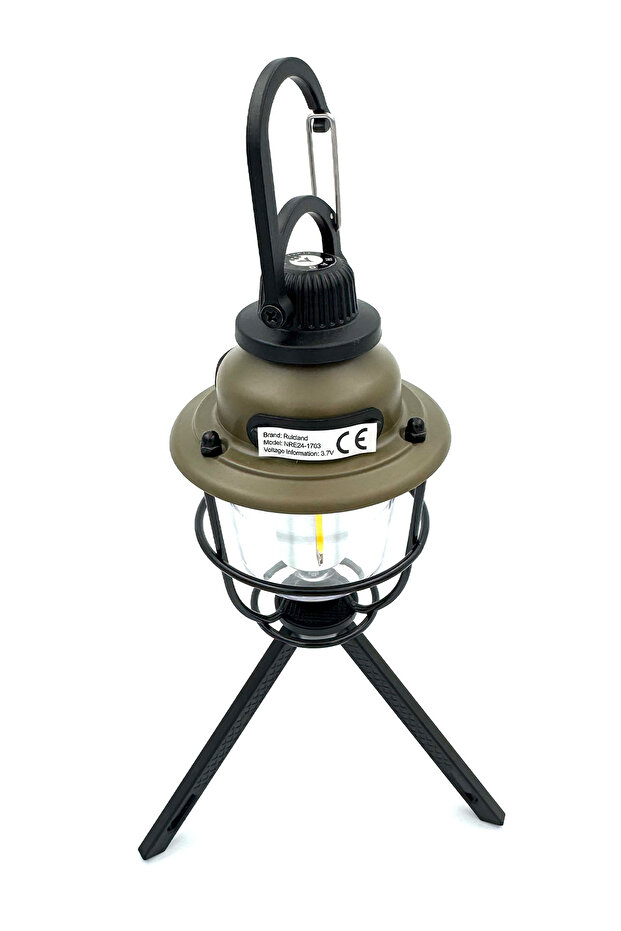 Hag Ayaklı Retro Kamp Lambası Asılabilir Işık Rengi ve Şiddeti Ayarlı Çadır Aydınlatma - 8