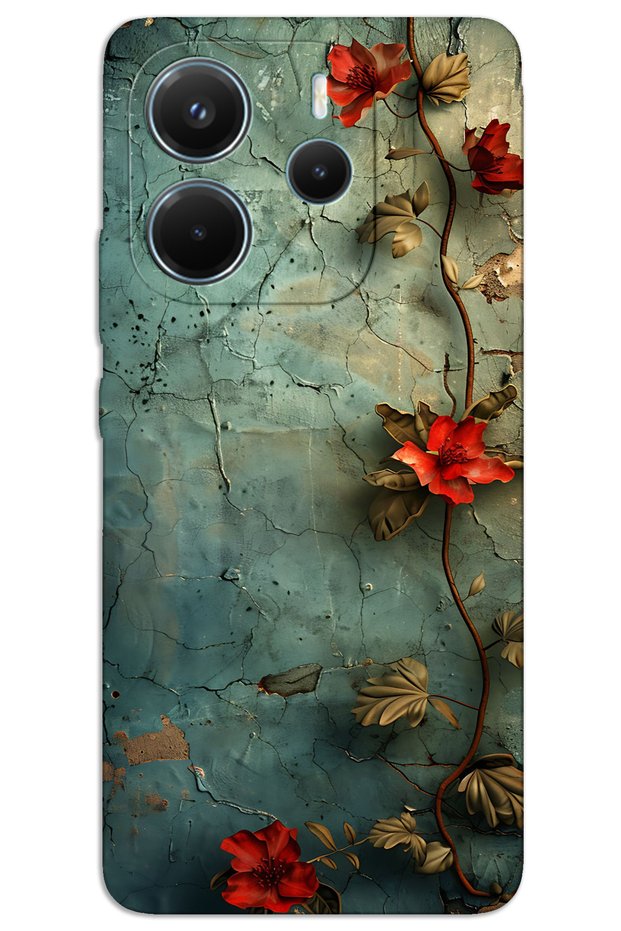حافظة هاتف Xiaomi Redmi Note 14 ذات غطاء خلفي مطبوع بنمط HD - زهرة اللبلاب