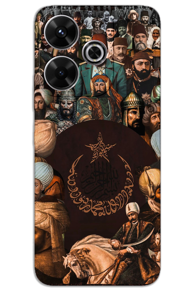 غطاء خلفي مطبوع بنمط HD لهاتف Xiaomi Redmi 13 - دينasty العثمانية