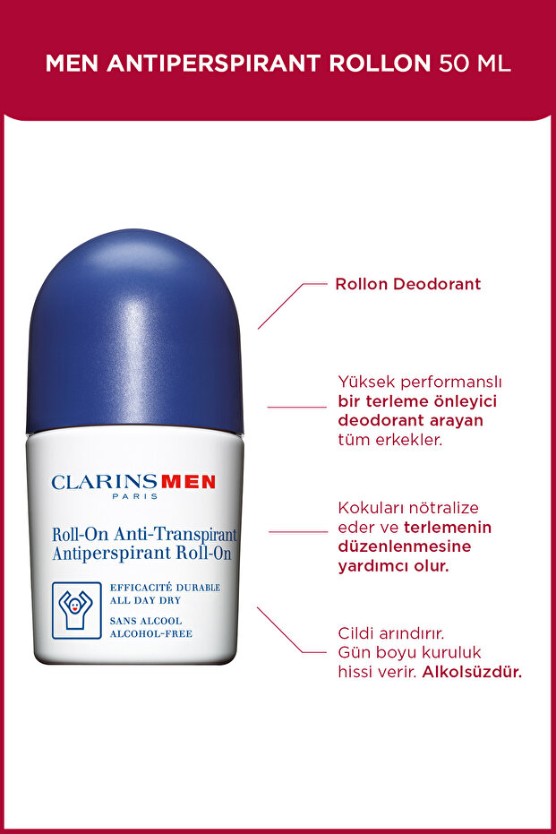 Men Antiperspirant Roll-on 50 ml Erkek Deodorant Roll-on - 2