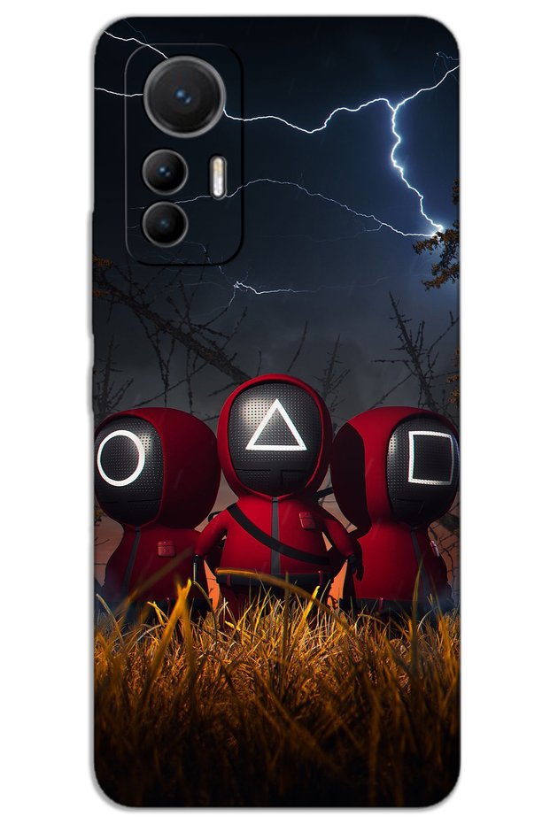 Xiaomi Mi 12 Lite Case Hd Pattern Printed Back Cover - Squid Game Minion