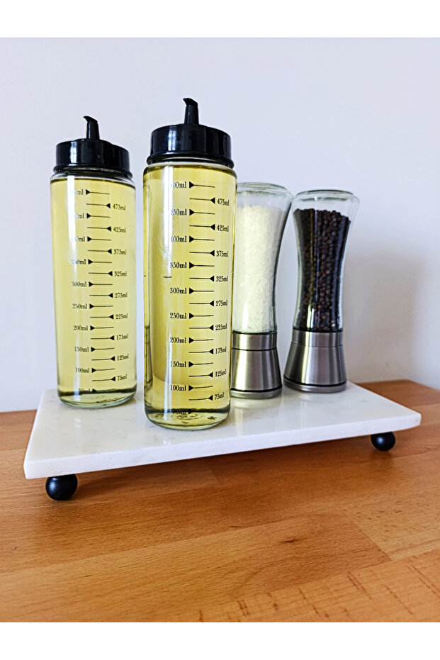 حامل عرض رخامي مستطيل طبيعي (15x30) - 3