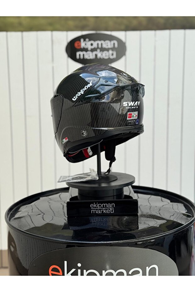 CARBON FİBER FULFACE KASK DÜZ DESEN - 4