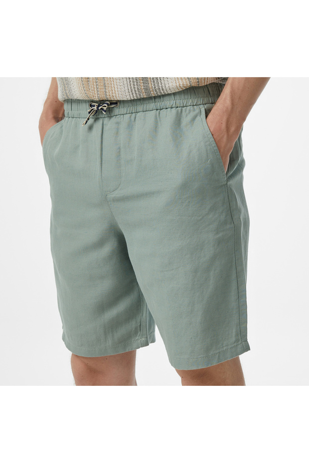 Erkek Yeşil Jogger Şort - 4