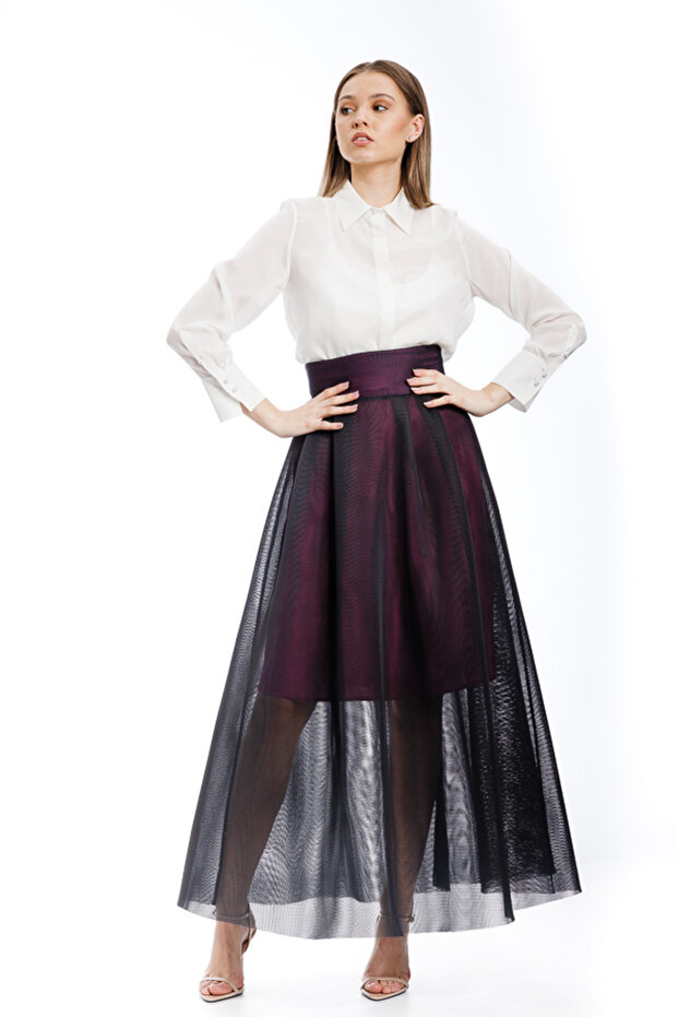 Fusta eleganta gri - 2