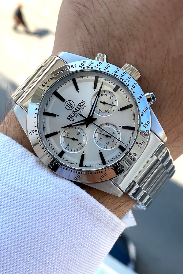 Original 2 Year Warranty Boxed Bracelet Gift Steel Men's Wrist Watch