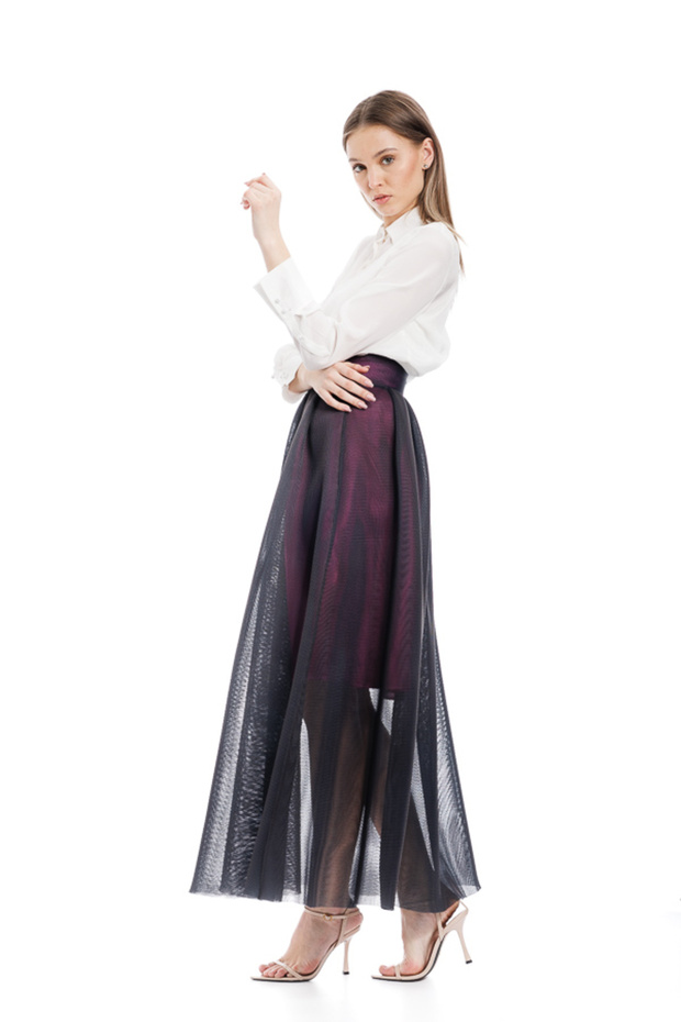 Fusta eleganta gri - 5