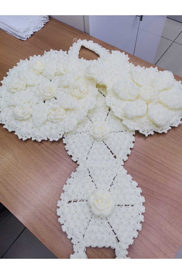 Hand Knitted 3 Piece Dowry Linen Set