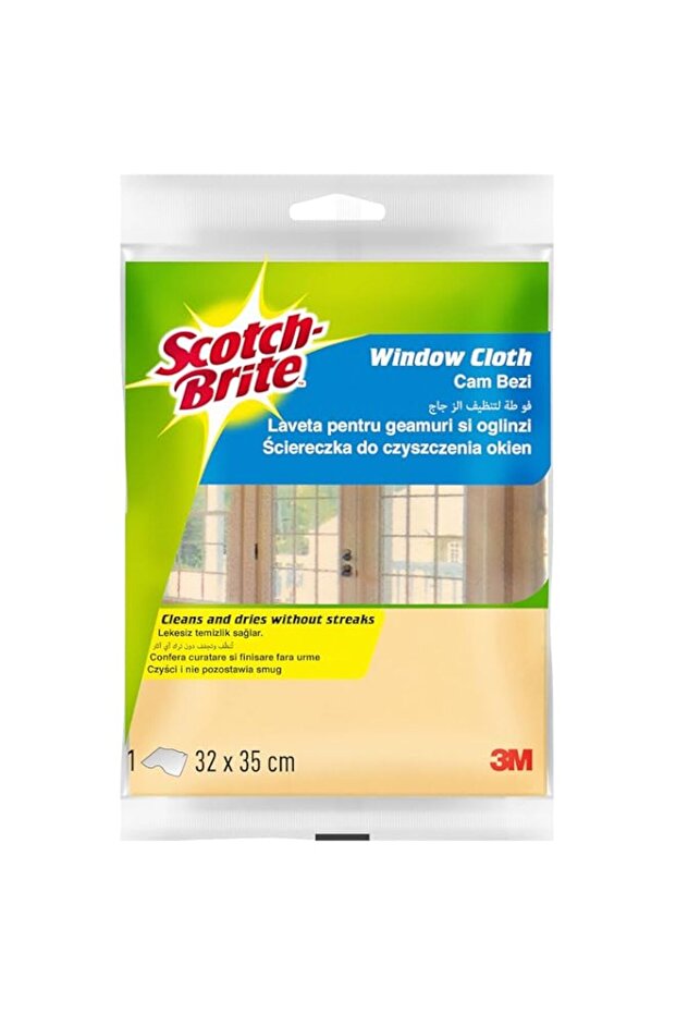 Scotch-Brite Window Wipe Multi-Purpose, 1 unit/pack | Efficient and effective cleaning cloth | Remove dust and dirt | Cleaning cloth | Sponge cloth