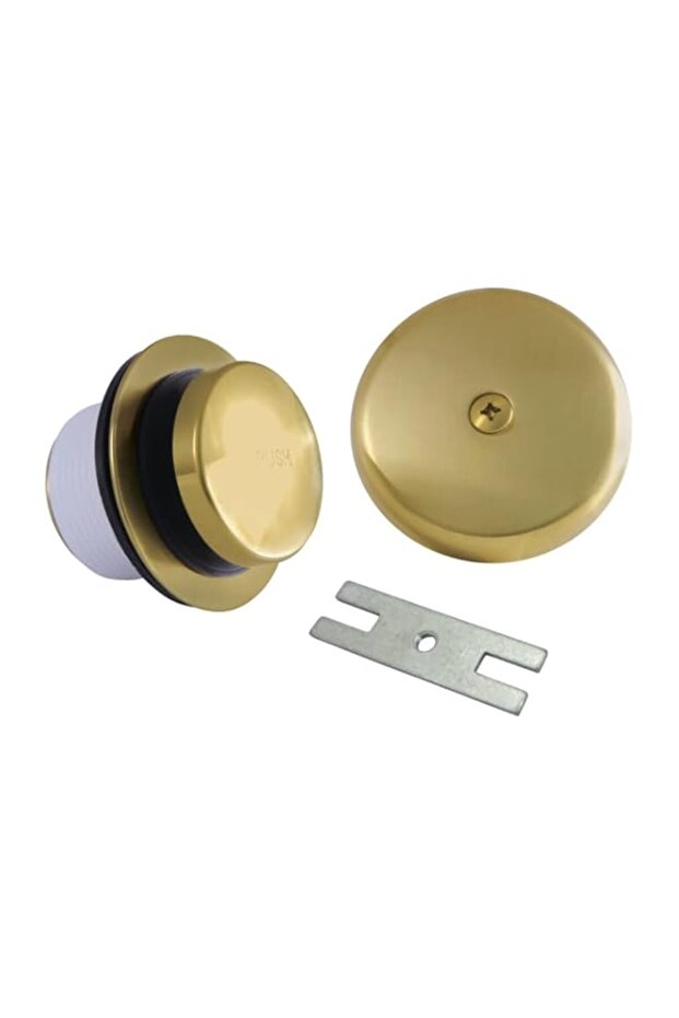 Kingston Brass DTT5302A7 Made to Match Easy Touch Toe-Tap Conversion, Tub Drain Kit, Brushed Brass